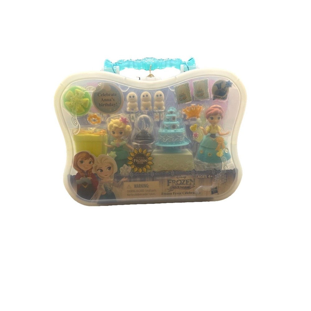 New Disney Little Frozen Fever Dolls Figures Anna Elsa Kristof  Olaf With Case